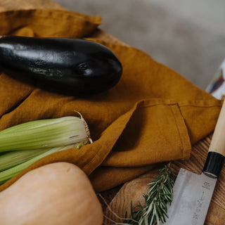 Bronze Linen Kitchen Towel - Linen Tales 3