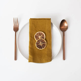 Bronze Linen Napkins Set of 2 - Linen Tales 