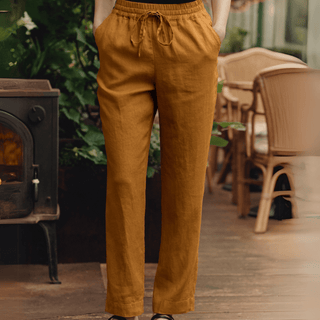 Bronze Linen Octave Trousers - Linen Tales 