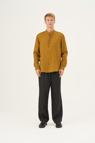 Bronze Linen Snapdragon Shirt - Linen Tales Global 