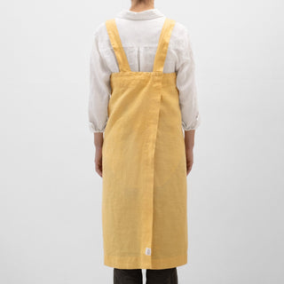 Butter Linen Pinafore Apron - Linen Tales Global 3