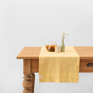 Butter Linen Table Runner - Linen Tales Global 