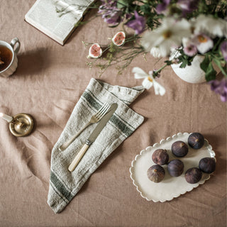 Cafe Creme Lightweight Linen Tablecloth - Linen Tales 3