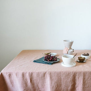 Cafe Creme Linen Tablecloth - Linen Tales 5