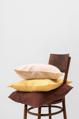 Chocolate Linen Cushion Cover - Linen Tales Global 3