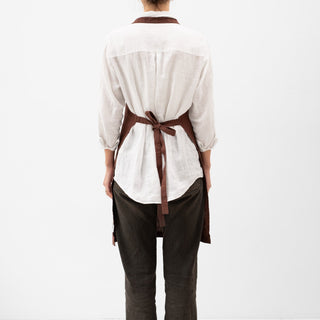 Chocolate Linen Daily Apron - Linen Tales Global 3