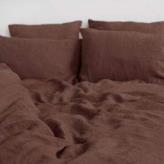 Chocolate Linen Duvet Cover Set - Linen Tales Global 5