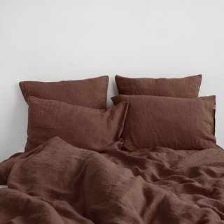 Chocolate Linen Duvet Cover Set - Linen Tales Global 3