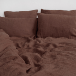 Chocolate Linen Duvet Cover Set - Linen Tales Global 4