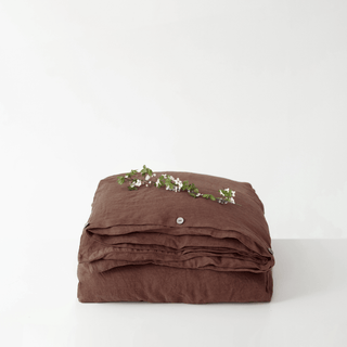 Chocolate Linen Duvet Cover - Linen Tales Global 