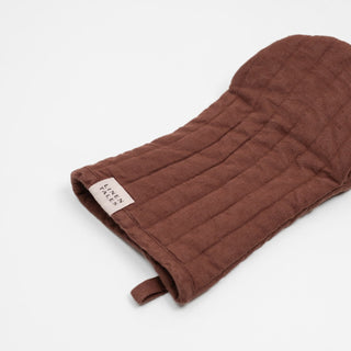 Chocolate Linen Oven Mitt - Linen Tales Global 