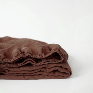 Chocolate Linen Sheet Set - Linen Tales 4