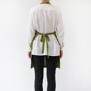 Christmas Green Linen Daily Apron - Linen Tales Global 3