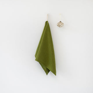 Christmas Green Linen Kitchen Towel - Linen Tales Global 