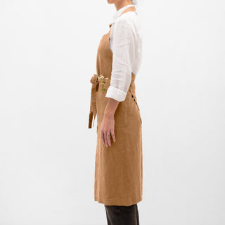 Clay Linen Chef Apron - Linen Tales 