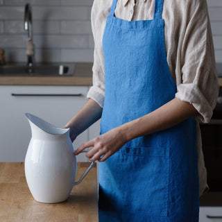 French Blue Linen Daily Apron 4