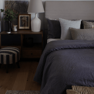 Dark Grey Linen Duvet Cover Set - Linen Tales 3