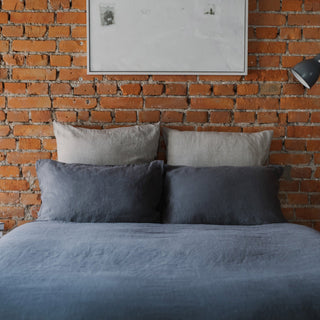 Dark Grey Linen Pillowcase - Linen Tales 4