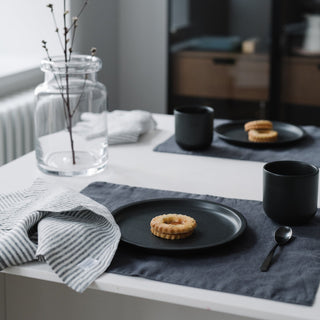 Dark Grey Linen Placemat - Linen Tales 3
