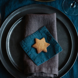 Deep Water Linen Coasters Set of 4 - Linen Tales 3