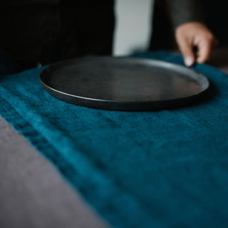 Deep Water Linen Table Runner - Linen Tales 3