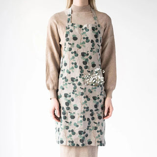 Eucalyptus on Natural Linen Daily Apron - Linen Tales 4