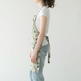 Eucalyptus on Natural Linen Daily Apron - Linen Tales 3
