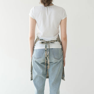 Eucalyptus on Natural Linen Daily Apron - Linen Tales 