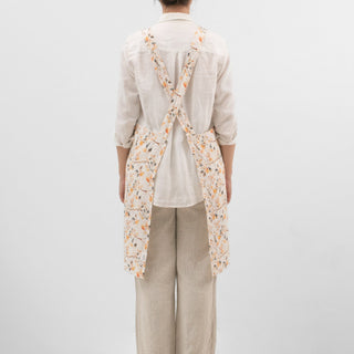 Fall Watercolor Linen Crossback Apron - Linen Tales 3