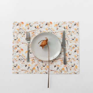 Fall Watercolor Linen Placemat - Linen Tales 