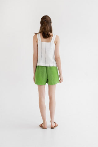Foliage Green Linen Hip - Hop Shorts - Linen Tales 3