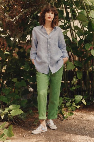 Foliage Green Linen Octave Trousers - Linen Tales 3