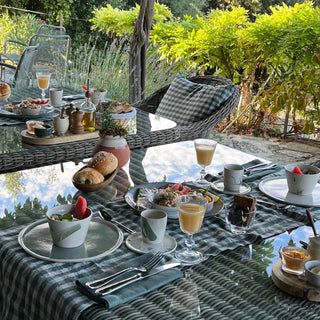 Forest Green Gingham Linen Cushion Cover - Linen Tales Global 