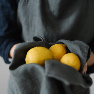 Forest Green Linen Kitchen Towel - Linen Tales 4