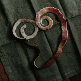 Forest Green Linen Napkins Set of 2 - Linen Tales 4