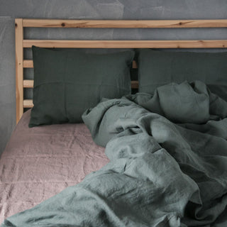Forest Green Linen Pillowcase - Linen Tales 3