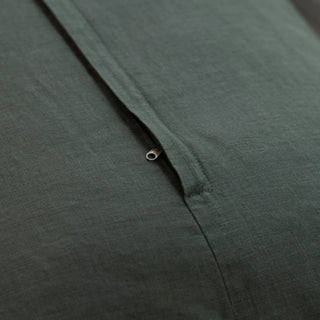 Forest Green Linen Quilted Pillow Sham - Linen Tales 4
