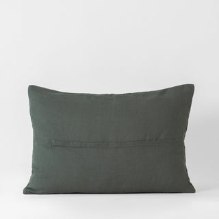 Forest Green Linen Quilted Pillow Sham - Linen Tales 3