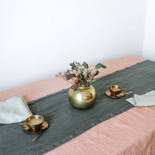 Forest Green Linen Table Runner - Linen Tales 5