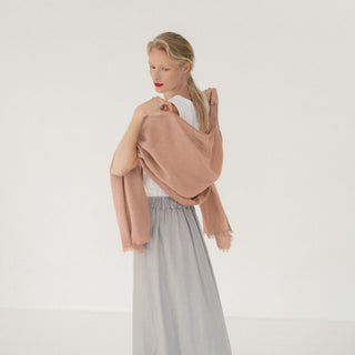 Free Gift - Cafe Creme Linen Woodbine Scarf - Linen Tales 1