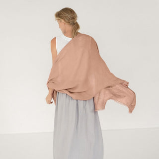 Free Gift - Cafe Creme Linen Woodbine Scarf - Linen Tales 2