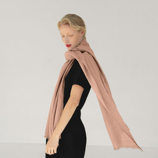 Free Gift - Cafe Creme Linen Woodbine Scarf - Linen Tales 3