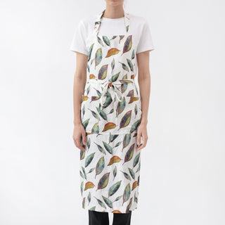 Golden Fall Linen Chef Apron - Linen Tales 1