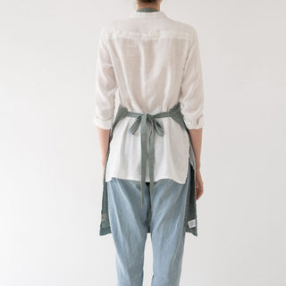 Green Milieu Linen Daily Apron - Linen Tales 3