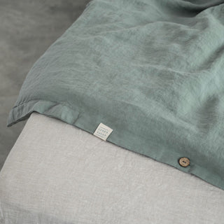 Green Milieu Linen Duvet Cover Set - Linen Tales 5