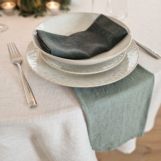 Green Milieu Linen Napkins Set of 2 - Linen Tales 