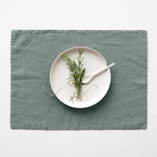 Green Milieu Linen Placemat - Linen Tales 