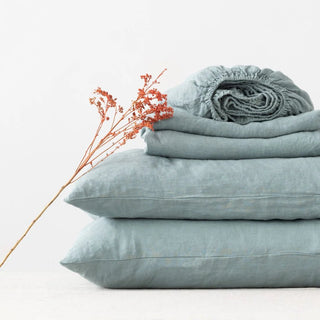 Green Milieu Linen Sheet Set - Linen Tales 