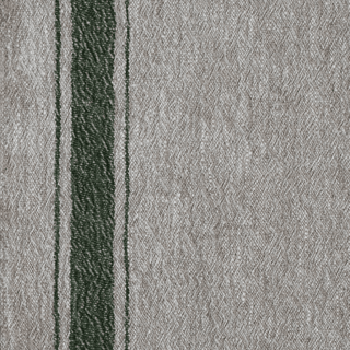 Green Stripe Vintage Linen Fabric 310 g/m2 - Linen Tales 