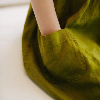 Kids Green Linen Partridge Dress 6